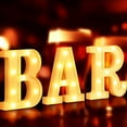 thumbnail image 6 of 3-Pack LED "BAR" Sign Letters, Warm White, Battery-Operated Tabletop Decor for Wedding Birthday Christmas Party Home Kitchen, 6 of 7