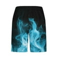 thumbnail image 4 of Mqqzkk Men's Basketball Shorts Casual Workout Gym Athletic Shorts Flame Graphic Print Running Fashion Beach Short Pants, 4 of 5