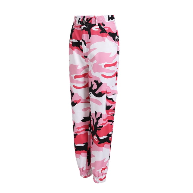 Pantalones casuales de mezclilla de trabajo con camuflaje, pantalones estilo harén para mujer, cómodos y elegantes