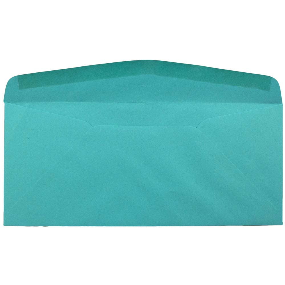 JAM Paper No. 10 Window Envelopes, 4 1/8 x 9 1/2, Sea Blue, 50 per Pack
