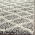 thumbnail image 4 of SAFAVIEH Dallas Jerrie Geometric Shag Area Rug, Grey/Ivory, 5'1" x 7'6", 4 of 8