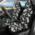 thumbnail image 2 of Renewold Bat Black Car Seat Cover Front Set Only, Soft Breathable Front Car Seat Bottom Cover Protector Halloween Automobile Interior Accessories Decor, 2 of 7