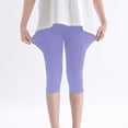 thumbnail image 3 of Favoffer 1-4 Pack Girls Solid Capri Leggings, Knee Length Stretchy Summer Cropped Pants for Dance, Gym, Playtime, Outdoor, 2-33 Years, 3 of 7