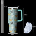 thumbnail image 2 of 40oz Cute Dachshund Tumbler with Handle and Straw, Stainless Steel Insulated Cup with Lid and Straw, Travel Mug Water Bottle, Gifts for Women, 2 of 6