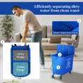 thumbnail image 6 of Clean the mop bucket, the mop bucket with a wringer, the wheel-mop bucket, durable for floor cleaning, capable of separating dirty water and clean water., 6 of 9