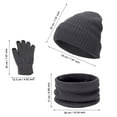 thumbnail image 3 of Dyfzdhu Women&Men Winter Warm Cute Wool Hat Scarf Slouchy TwoPieces Winter Snow Knit Cap Screen Mittens Scarves Sets Watermelon Red, 3 of 4