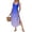Blue, variant on Women's summer long dress, sleeveless with side slits, long gradient vest dress Blue L