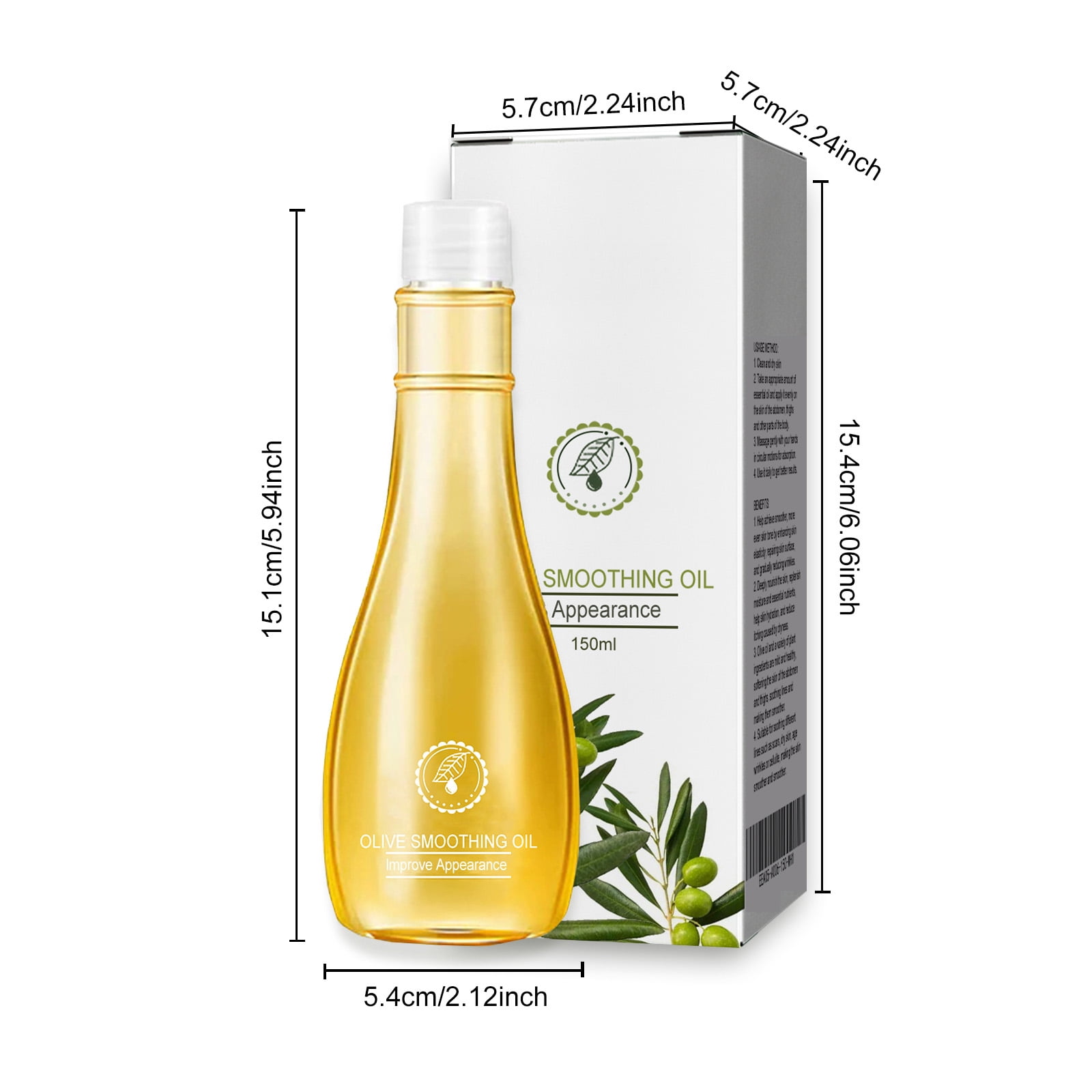 Alvantor Olive Oil Body Serum with Almond Oil for Moisturizing and Firming, 5.07 fl oz