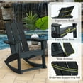thumbnail image 2 of Tappio HDPE Rocking Chair All Weather Porch Rocker with High Backrest, Outdoor Indoor Rocking Armchair, Black, 2 of 8