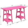 thumbnail image 4 of Designs2Go Double Trestle Desk, Pink, 4 of 6