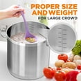 thumbnail image 5 of Nutrichef 40 Quart Heavy Duty Induction Soup Pot W/ Stainless Steel Lid & Strong Riveted Handles, 5 of 8
