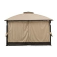 thumbnail image 2 of Sunjoy Tan+Brown Replacement Curtain For Moorehead Steel Patio Gazebo (11X13 Ft) A101011500 Sold At Sunjoy, 2 of 5