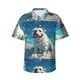 thumbnail image 1 of Balery Starry Sky Cloud Bulldog Camisas hawaianas de manga corta para hombre, camisas playeras de corte holgado, camisas de vacaciones con botones,Medium, 1 of 7