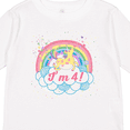 thumbnail image 4 of Inktastic 4th Birthday Unicorn Rainbow Cute Girls Girls Long Sleeve Toddler T-Shirt, 4 of 5
