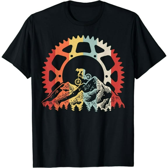 Mountain Biking Gear Retro Vintage MTB Bicycle Bike Rider T-Shirt
