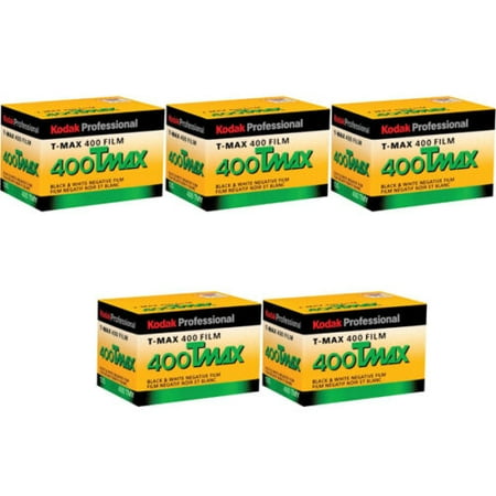 5 Rolls Kodak TMY-36 TMAX 400 Black and White Negative 35mm Film