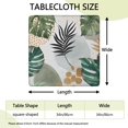 thumbnail image 2 of Green Boho Plant Pattern Square Fitted Tablecloth with Elastic Edge,Square Table Cover,Washable Elastic Table Cover for Home Kitchen Party Decor 34"x34", 2 of 6