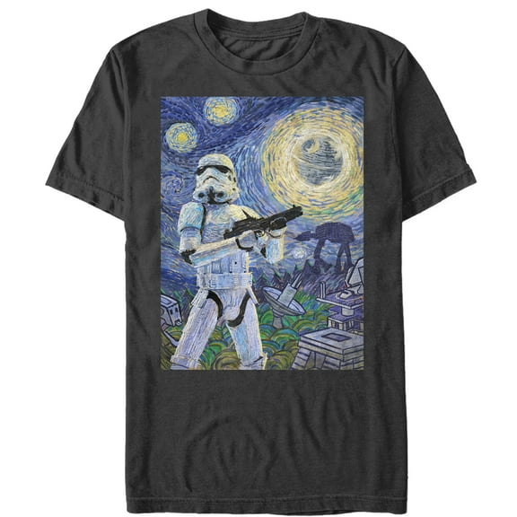 Men's Star Wars Stormtrooper Starry Night  Graphic Tee Charcoal Medium