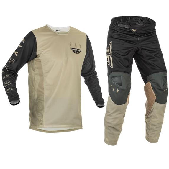 FLY Racing Kinetic Mesh Stone/Khaki/Black Jersey Pant Combo