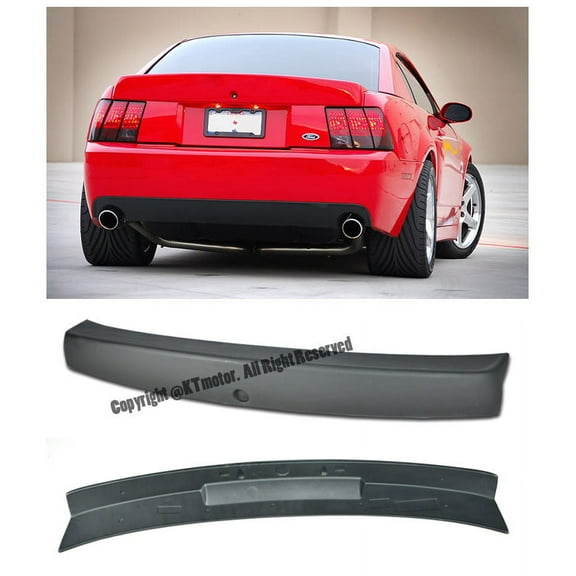 For 99-04 Ford Mustang Cobra Style FiberGlass Rear Trunk Lid Spoiler Wing Lip W/ Brake Light Deleted 1999 2000 2001 2002 2003 2004 99 00 01 02 03 04