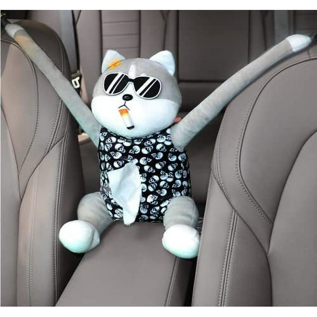 Tissue Box Holder Car Tissue Holder Creative Doll Tissue Box Car Backrest Armres