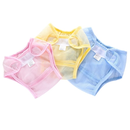 DRAFIDEEP 3-Pack Toddler Cloth Diaper Covers with Breathable Mesh, Yellow, Reusable Diaper Shells