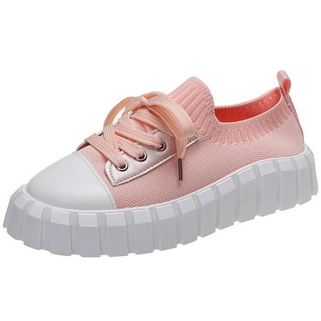

gvdentm Vintage Sneakers Women Woman s Wedge Sneakers Hidden Heel Platform Wedge Booties Hidden Wedgie Sneakers