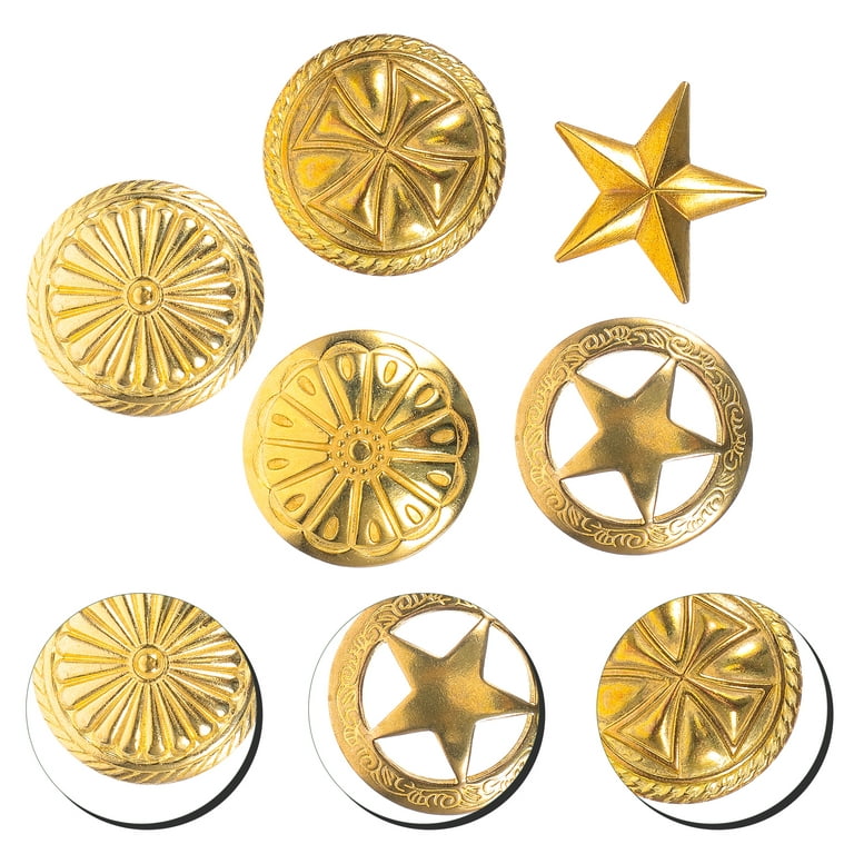 5pcs Flower Shaped Metal Buttons Five-pointed Star Buttons Metal DIY Craft  Sewing Buttons