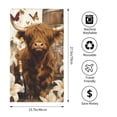thumbnail image 2 of Fotbe Cow With Butterflies Lilies Pattern Premium Towels , (27.5x16in) Lightweight and Highly Absorbent Quick Drying Microfiber Towel, Perfect for Daily Use, 2 of 6