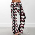 thumbnail image 1 of Kawaii Pajamas for Women Girls Cartoon Cat All Over Print Flannel Christmas Halloween Anime Soft Sleep Pajamas Pants, 1 of 5