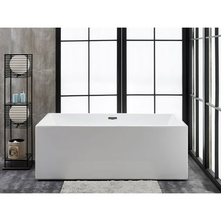 Finesse Verona Freestanding White Acrylic 65 Inch X 31 Soaking Finesse Verona Freestanding White Acrylic 65 Inch X 31 Soaking Bathtub