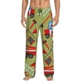 thumbnail image 1 of Fotbe Cartoon Fire Truck Pantalones de Pijama para Hombre, Pantalones de Dormir, Pantalones de Casa con Cintura Ajustable y Bolsillos-Large, 1 of 6