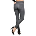 thumbnail image 3 of Lildy Women's Denim Jeggings, Stretchable Cotton Blend, Heather Grey, Small-Medium, 3 of 5