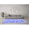 thumbnail image 3 of Ahgly Company Machine Washable Indoor Square Abstract Blue Contemporary Area Rugs, 4' Square, 3 of 4