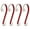 Red Glitter, variant on Haute Decor Stocking Scrolls Holiday Stocking Hanger, Silver Glitter (4 Pack)