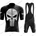 thumbnail image 4 of 2023 Skull Cycling Jersey Set Justiceiro Cycling Clothing Mens Punisher Road Bike Shirt Suit Bicycle Bib Shorts MTB Riding Clothing 9 XL, 4 of 5