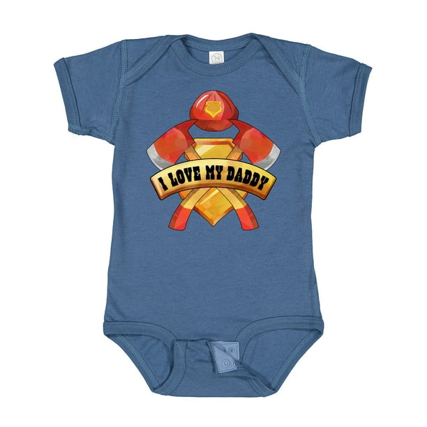 Inktastic I Love My Daddy Firefighter Axes Badge Helmet Gift Baby Boy Or Baby Girl Bodysuit Walmart Com