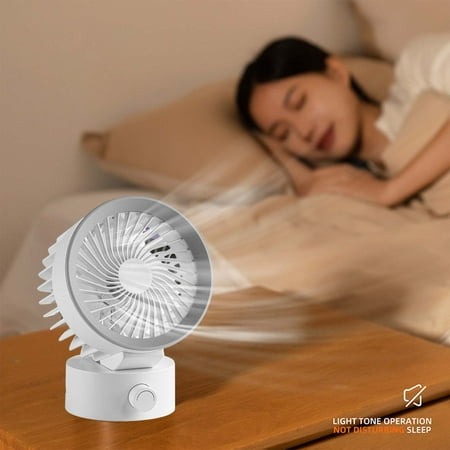 

Djiypn USB Desktop Fan- Small But Powerful-adjustable Mini Fan Table Fan- Better Cool Effect- Home Office- Car- Indoor And Outdoor Plastic White