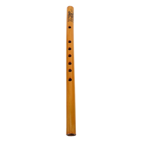 Beginner Bamboo Recorder for Playing Use Yellow 33cm