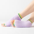 thumbnail image 1 of Yoga Socks Open Toe Open Back Professional Dispensing Women Yoga Five Finger Socks Toe Socks, 1 of 5