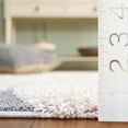 thumbnail image 6 of SAFAVIEH Florida Tamzen Abstract Shag Area Rug, Cream/Grey, 9'6" x 13', 6 of 14