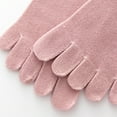 thumbnail image 4 of 2 Pairs Women Toe Socks Cotton Five Toe Socks Breathable Compression Pure Color Tube Socks for Women Men Athletic Running, 4 of 6