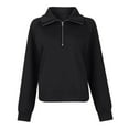 thumbnail image 3 of Womens Oversized Sweatshirts Half Zip Pullover Long Sleeve Quarter Zip Hoodies Teen Girls Fall Clothes, 3 of 4