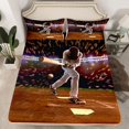 thumbnail image 2 of Homewish Sport Baseball 4 Pieces Queen Sheet Sets for Children Teens Adults,Ball Gamer Ultra Soft Flat Sheet,Vintage Aesthetic Queen Fitted Sheet,Lightweight Room Decor, 2 of 7