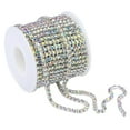 thumbnail image 2 of DIY Crystal 10 Yard Rhinestone Close Chain Clear Trim rhinestone chain Sewing Craft AB Color, 2 of 9