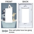 thumbnail image 3 of Yayeee Rocker Switch Wall Plate 2-Gang 4.7"x4.6" Home Decorative Outlet Cover, Cute Animals, 3 of 6