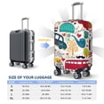 thumbnail image 6 of Daiia London Symbols Luggage Cover, Thickened Washable Travel Luggage Covers, Elastic Unique Baggage Covers for 18-20 inch Luggage-Small, 6 of 9