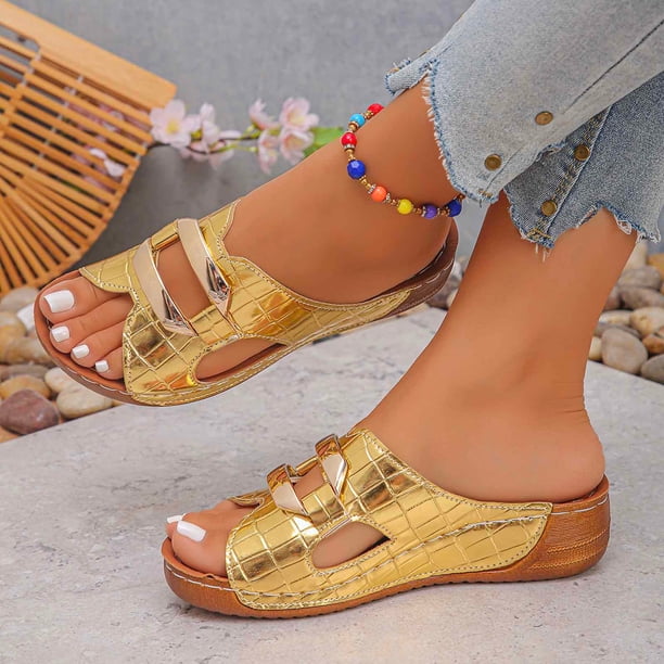 WILLBEST Sandalias De Piso Para Mujer, Informales, Transpirables, Con Punta Abierta Y Tacón De Cuña, Para Primavera, Verano Y Otoño, Cómodas Y Ligeras Para El Día A Día.