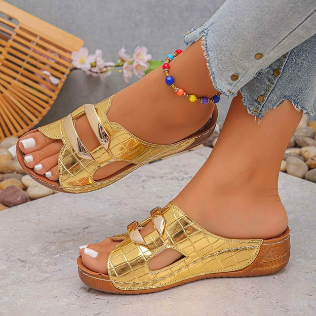 WILLBEST Sandalias De Piso Para Mujer, Informales, Transpirables, Con Punta Abierta Y Tacón De Cuña, Para Primavera, Verano Y Otoño, Cómodas Y Ligeras Para El Día A Día.