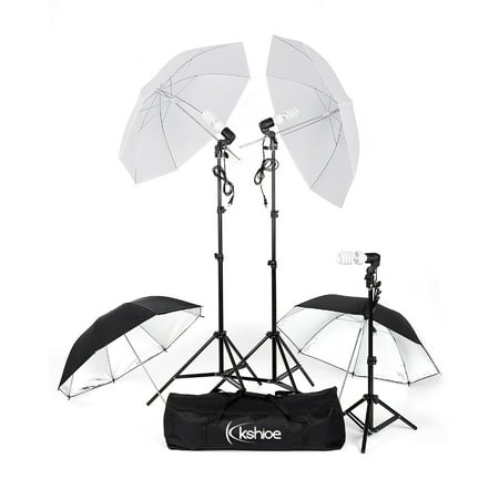 Studio Lighting Umbrella Light - Zimtown 3 Lighting Stand Photography Photo Studio and 4 Umbrella Lighting Kit